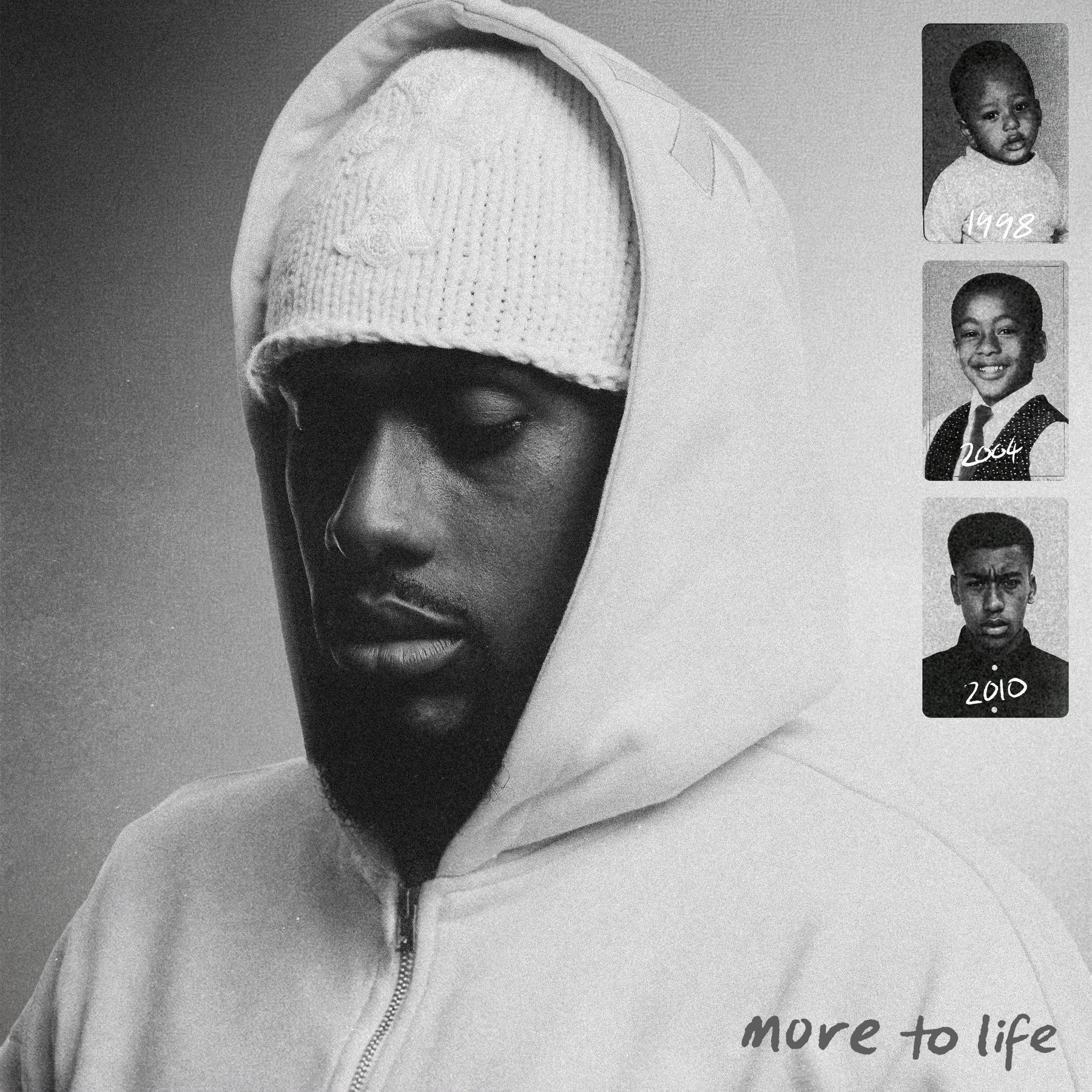 More To Life — final front cover in black and white with archive portraits and handwritten title