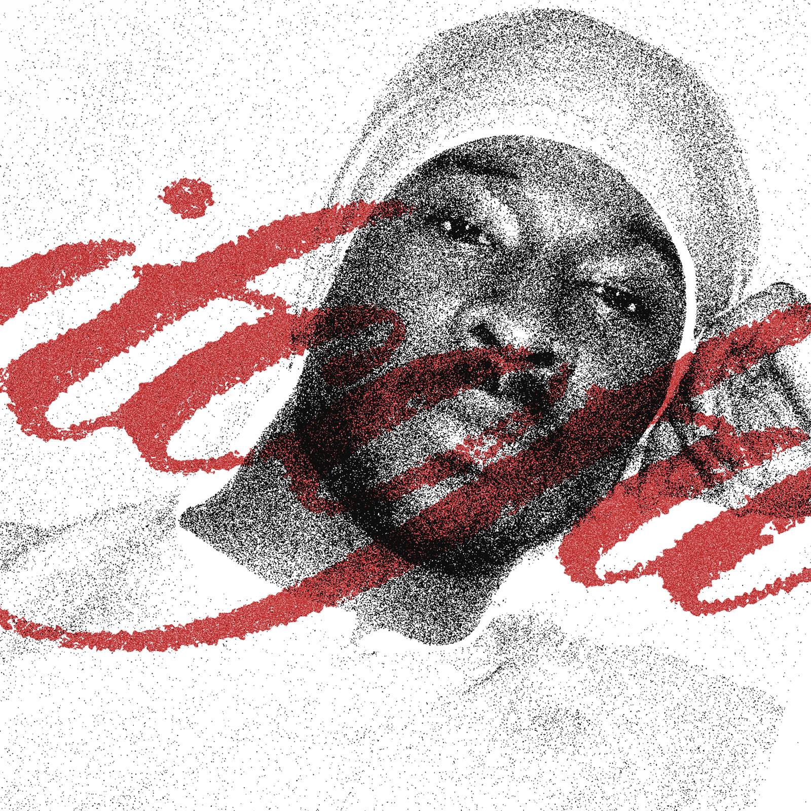 ITCOFU — stipple portrait of Persy with red script, carousel artwork