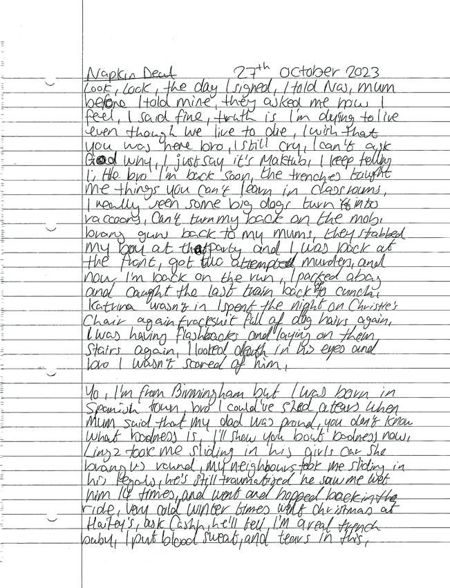 Tina&rsquo;s Boy — scanned booklet page