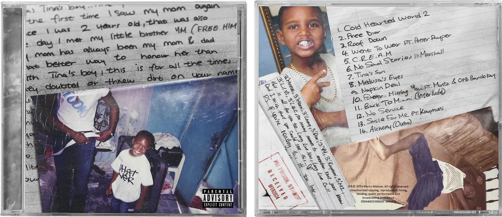 CD case front and back — Tina&rsquo;s Boy
