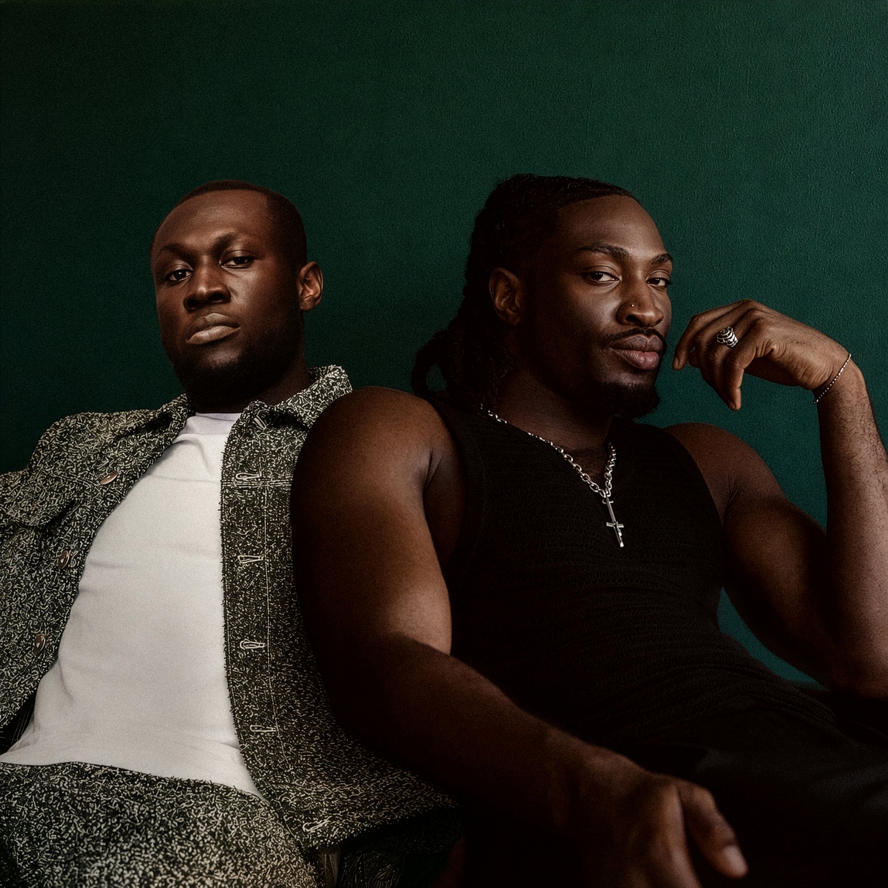 Stormzy and Odeal — composited portrait