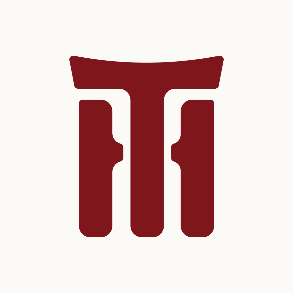 The new TeaHouse torii logomark in deep red